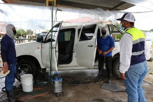 Mitradel inspecciona reapertura de proyectos de construcción y lava autos en Veraguas