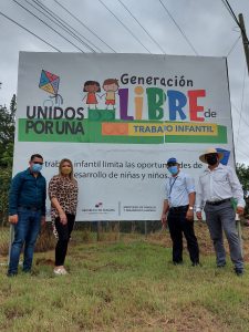 Develación de valla contra el Trabajo Infantil en el Distrito de Ocú